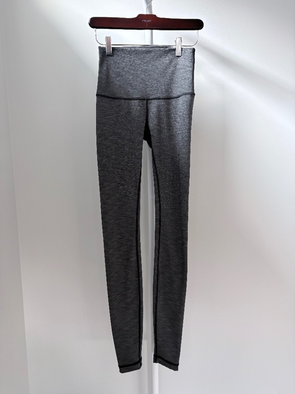 Lululemon Wunder Under Hi-Rise Practice Cotton Heathered Black Size 4